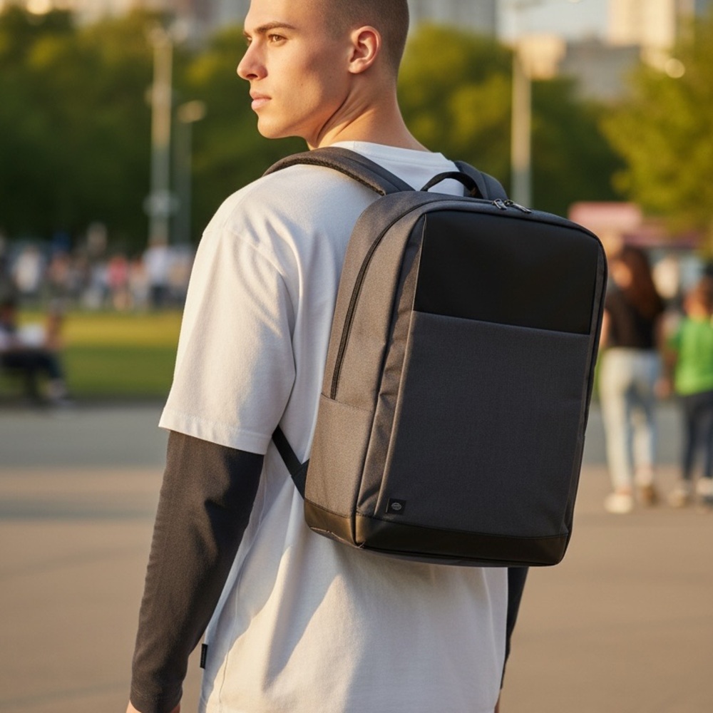 Cupertino Urban Backpack - Black and Gray